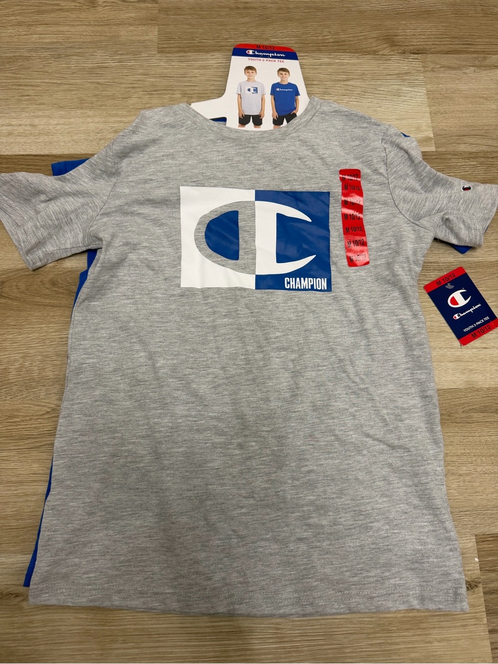 Champion Boy’s Gray Logo T-Shirt 2 pack set